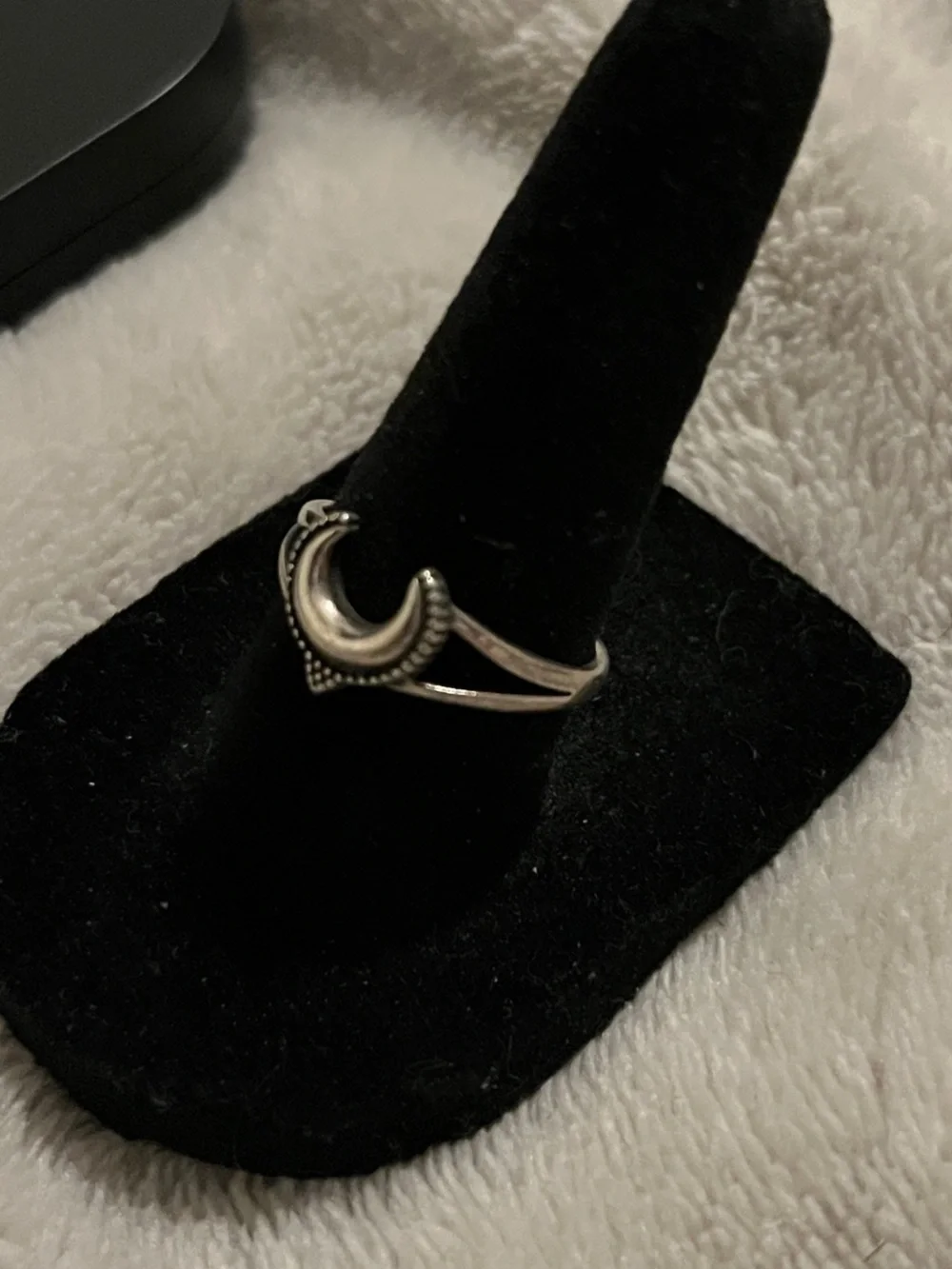 Sterling Silver Crescent Moon Ring - Women Jewelry